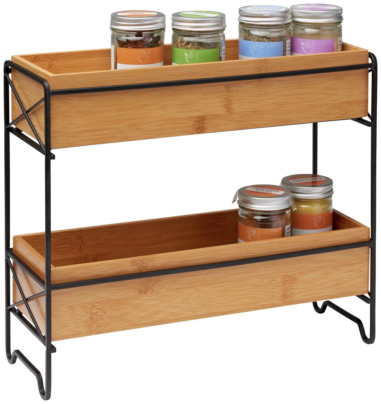 Habitat Bamboo Wood Spice Rack 4 Habitat Bamboo Wood Spice Rack - Image 2
