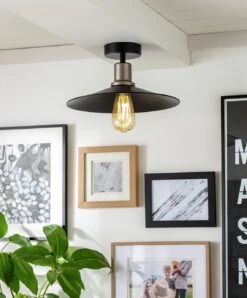 Habitat Pixie Flush To Ceiling Light - Black -Home Furnishings Store 9505623 R Z002C