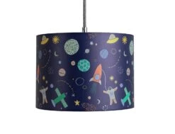 Habitat Kids Space Glow In The Dark 25cm Drum Shade - Blue -Home Furnishings Store 9508431 R Z001C