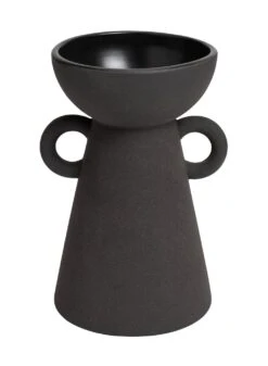 Habitat Large Ceramic Vase With Handles - Black
