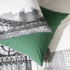 Habitat London Skyline Print Black &White Bedding Set-Single 13 Habitat London Skyline Print Black &White Bedding Set-Single -Home Furnishings Store 9511026 R Z003A