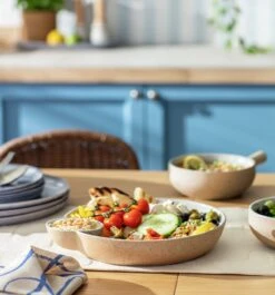 Habitat Mediterranean Stoneware Serve Bowl - Natural -Home Furnishings Store 9511985 R Z001C