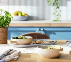 Habitat Mediterranean 2 Piece Stoneware Tapas Dish - Natural -Home Furnishings Store 9511992 R Z001C