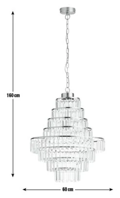 Habitat Presley Glass 8 Tier Chandelier - Brass -Home Furnishings Store 9514449 R E001