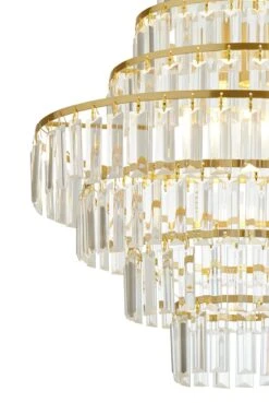 Habitat Presley Glass 8 Tier Chandelier - Brass -Home Furnishings Store 9514449 R Z002A