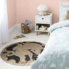Habitat Kids Animal Abstract Jute Circle Rug - Natural -Home Furnishings Store 9517374 R Z001A