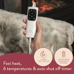 Dreamland Luxury Faux Fur Husky Heated Throw - Large 14 Dreamland Luxury Faux Fur Husky Heated Throw - Large -Home Furnishings Store 9522204 R Z004A