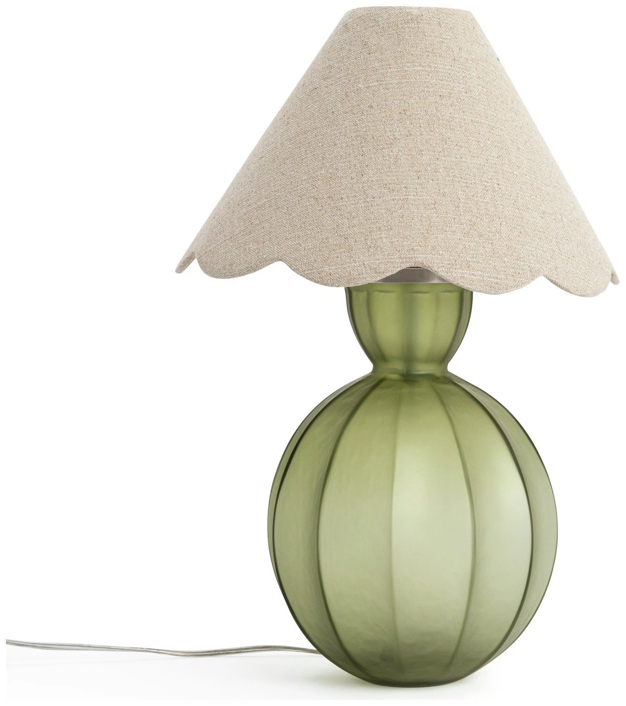 Habitat Estella Glass Table Lamp - Green 4 Habitat Estella Glass Table Lamp - Green - Image 2