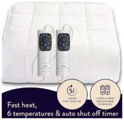 Dreamland Intelliheat Dual Control Mattress Protector - King -Home Furnishings Store 9523571 R Z004A