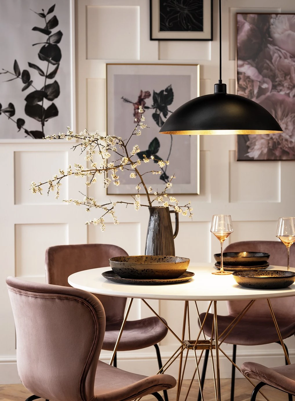 Habitat Yuno Leaf Pendant Shade - Black And Gold 3 Habitat Yuno Leaf Pendant Shade - Black And Gold