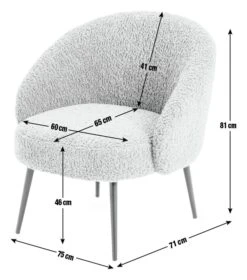 Habitat Ash Boucle Accent Chair - Cream 15 Habitat Ash Boucle Accent Chair - Cream -Home Furnishings Store 9525380 R E001