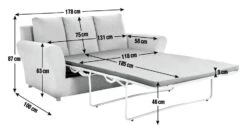 Habitat Carrie Fabric Sofa Bed - Grey 13 Habitat Carrie Fabric Sofa Bed - Grey -Home Furnishings Store 9531161 R E001