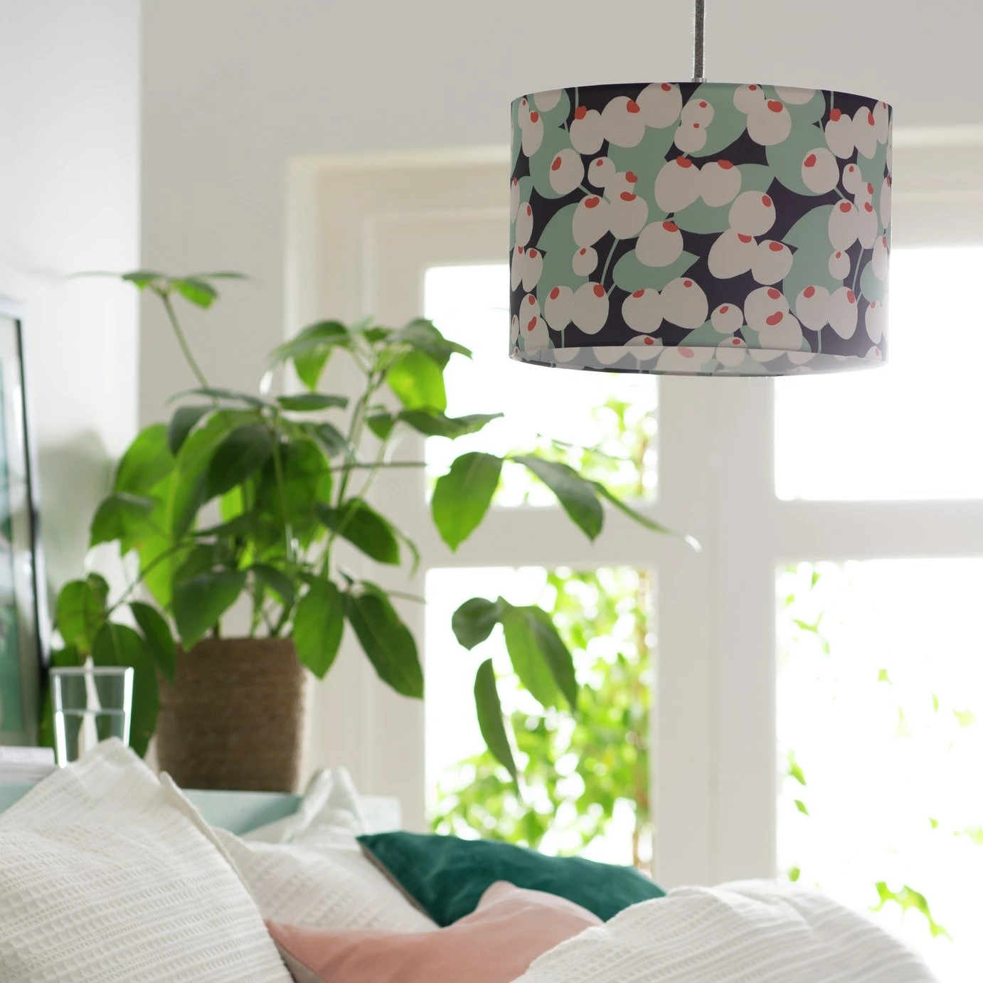 Habitat Cruz Scandi Printed 30cm Drum Shade 3 Habitat Cruz Scandi Printed 30cm Drum Shade