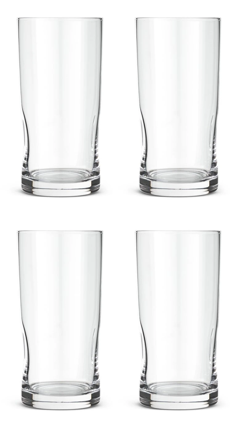 Habitat Clear Pinched Set Of 4 Hi Ball Glasses 3 Habitat Clear Pinched Set Of 4 Hi Ball Glasses