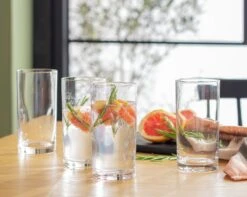 Habitat Clear Pinched Set Of 4 Hi Ball Glasses 8 Habitat Clear Pinched Set Of 4 Hi Ball Glasses -Home Furnishings Store 9535260 R Z001C