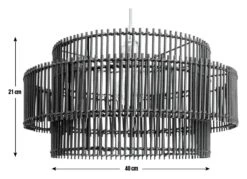 Habitat Bamboo 2 Tier Pendant Shade - Black 10 Habitat Bamboo 2 Tier Pendant Shade - Black -Home Furnishings Store 9537653 R E001