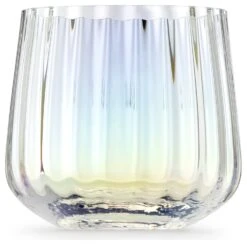 Habitat Iridescent Lustre Set Of 4 Fluted Tumblers -Home Furnishings Store 9538119 R Z002A