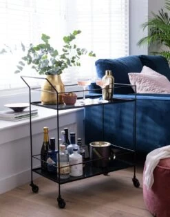 Habitat Monroe Drinks Trolley - Black -Home Furnishings Store 9547801 R Z001C