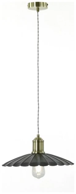 Habitat Pixie Pewter Metal Pendant Light - Nickel Finish -Home Furnishings Store 9551835 R Z002A