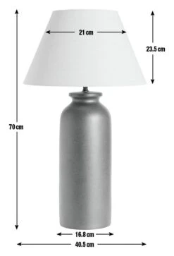 Habitat Hashi Ceramic Table Lamp - Off White & Black -Home Furnishings Store 9553273 R E001