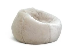Kaikoo Ayrton Fur Beanbag- Cream -Home Furnishings Store 9556696 R Z002A
