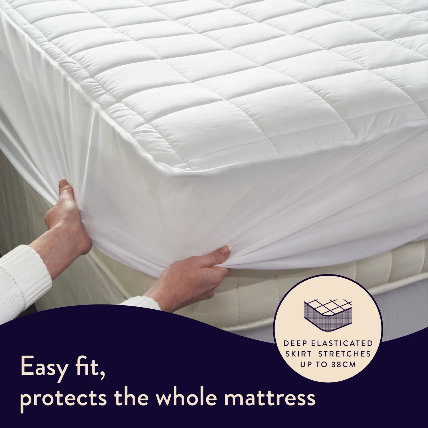 Dreamland Organic Cotton Warming Mattress Protector-Single 7 Dreamland Organic Cotton Warming Mattress Protector-Single - Image 5