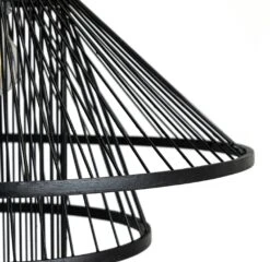 Habitat Wood 3 Tier Pendant Shade - Black -Home Furnishings Store 9561007 R Z002A