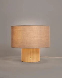 Habitat Modern Scandi Touch Table Lamp - Ash Grey & Oak -Home Furnishings Store 9561887 R Z002C