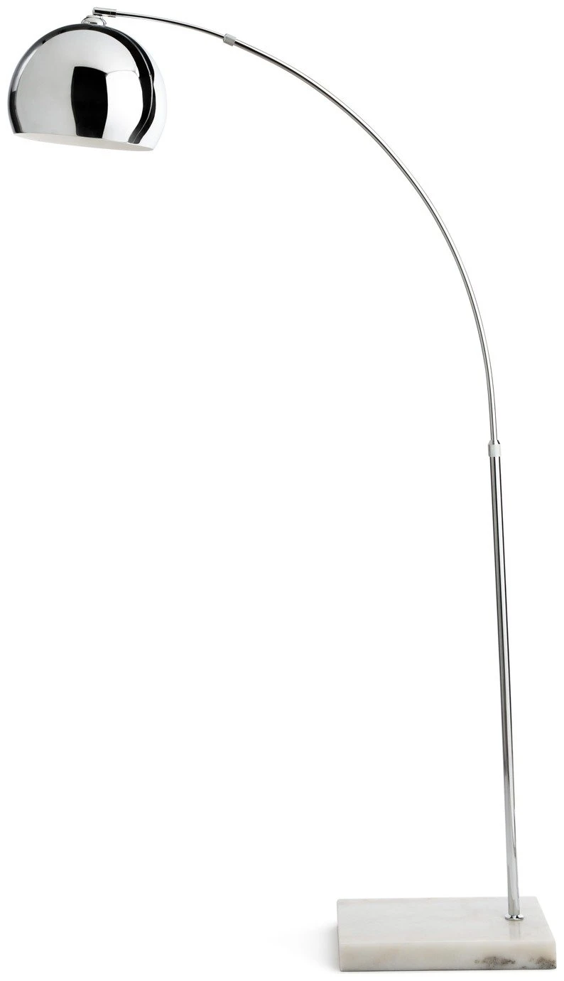 Habitat Nalone Arc Floor Lamp – Chrome & Marble 4 Habitat Nalone Arc Floor Lamp – Chrome & Marble - Image 2