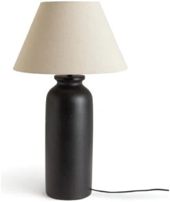 Habitat Hashi Ceramic Table Lamp - Black & Beige 17 Habitat Hashi Ceramic Table Lamp - Black & Beige -Home Furnishings Store 9563603 R Z006A