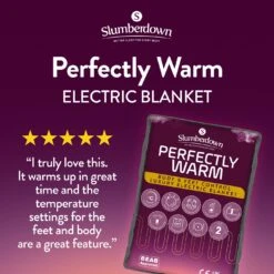 Slumberdown Perfectly Warm Luxury Electric Blanket - Single -Home Furnishings Store 9564516 R Z002A