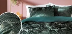 Habitat Feather Velvet Green Bedding Set - Double -Home Furnishings Store 9564798 R Z004A