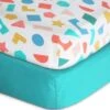 Habitat Kids Colourful Shapes 2 Pack Fitted Sheets - Cot -Home Furnishings Store 9571310 R Z001A