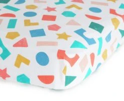 Habitat Kids Colourful Shapes 2 Pack Fitted Sheets - Cot -Home Furnishings Store 9571310 R Z002A