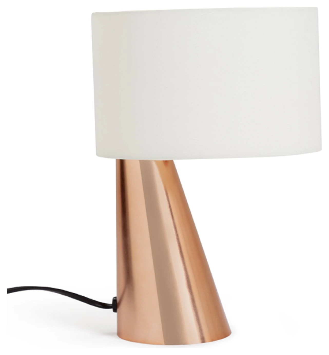 Habitat Abono Steel LED Table Lamp - Copper & Cream 4 Habitat Abono Steel LED Table Lamp - Copper & Cream - Image 2