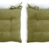 Habitat Citrine Pack Of 2 Seat Cushions - Olive Green