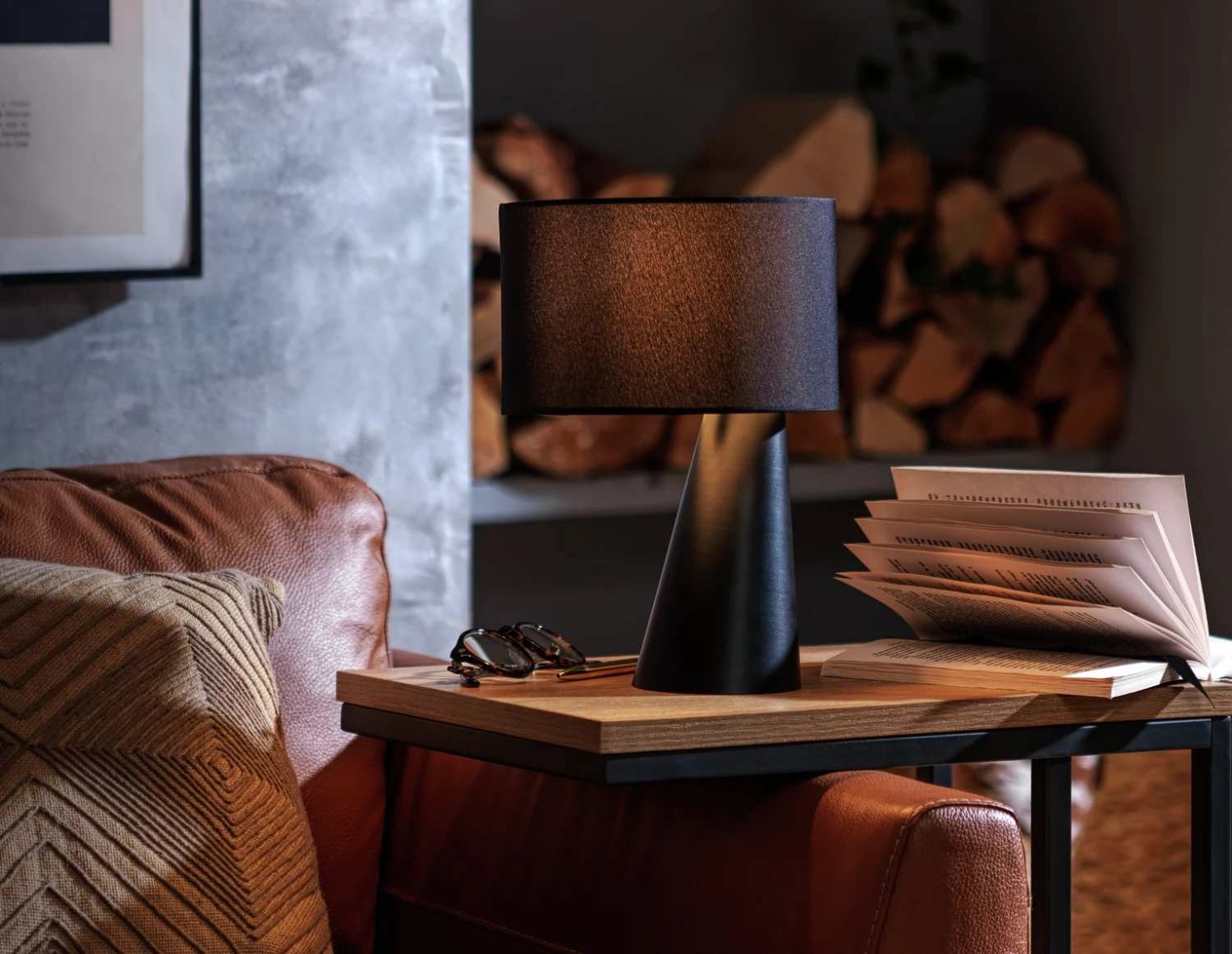 Habitat Abono Steel LED Table Lamp - Black 3 Habitat Abono Steel LED Table Lamp - Black