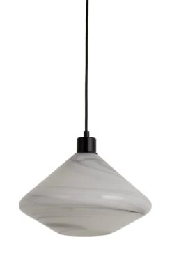 Habitat Lati Marble Glass Pendant - Black & White -Home Furnishings Store 9573569 R Z001C