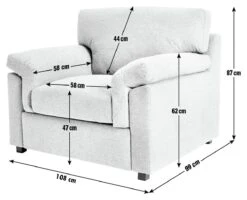 Habitat Florence Fabric Armchair - Grey 13 Habitat Florence Fabric Armchair - Grey -Home Furnishings Store 9574654 R E001