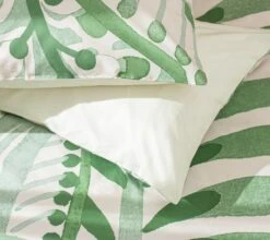 Habitat Cotton 180TC Maxi Leaf Green Bedding Set - Double -Home Furnishings Store 9576119 R Z003A