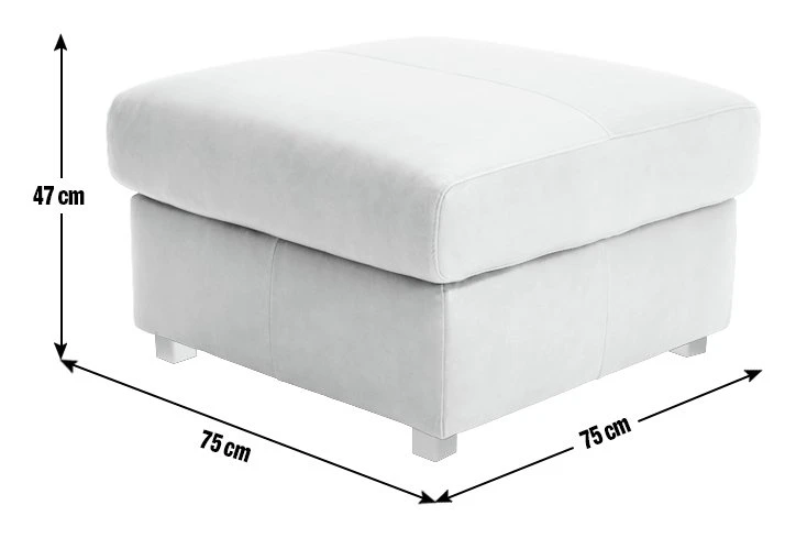 Habitat Florence Leather Ottoman Footstool - Tan 6 Habitat Florence Leather Ottoman Footstool - Tan - Image 4