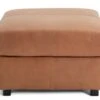 Habitat Florence Leather Ottoman Footstool - Tan -Home Furnishings Store 9576267 R Z001A