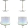 Habitat Iridescent Lustre Fluted Set Of 4 Gin Glass -Home Furnishings Store 9576638 R Z001A
