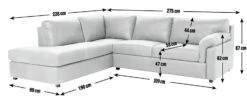 Habitat Florence Leather Left Hand Corner Chaise Sofa - Tan -Home Furnishings Store 9578746 R E001