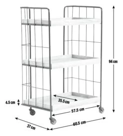 Habitat Kai Wood Drinks Trolley - Black & Mango -Home Furnishings Store 9579271 R E001