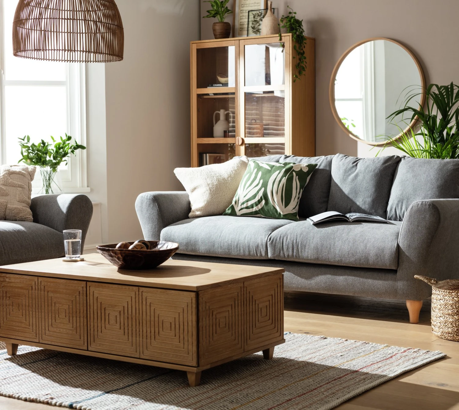 Habitat Carrie Fabric 3 Seater Sofa - Graphite 4 Habitat Carrie Fabric 3 Seater Sofa - Graphite - Image 2