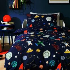 Habitat Kids Glow In The Dark Space Bedding Set - Toddler -Home Furnishings Store 9581001 R Z006A