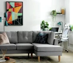 Habitat Joshua Fabric Right Hand Corner Chaise Sofa - Blue -Home Furnishings Store 9581812 R Z001C