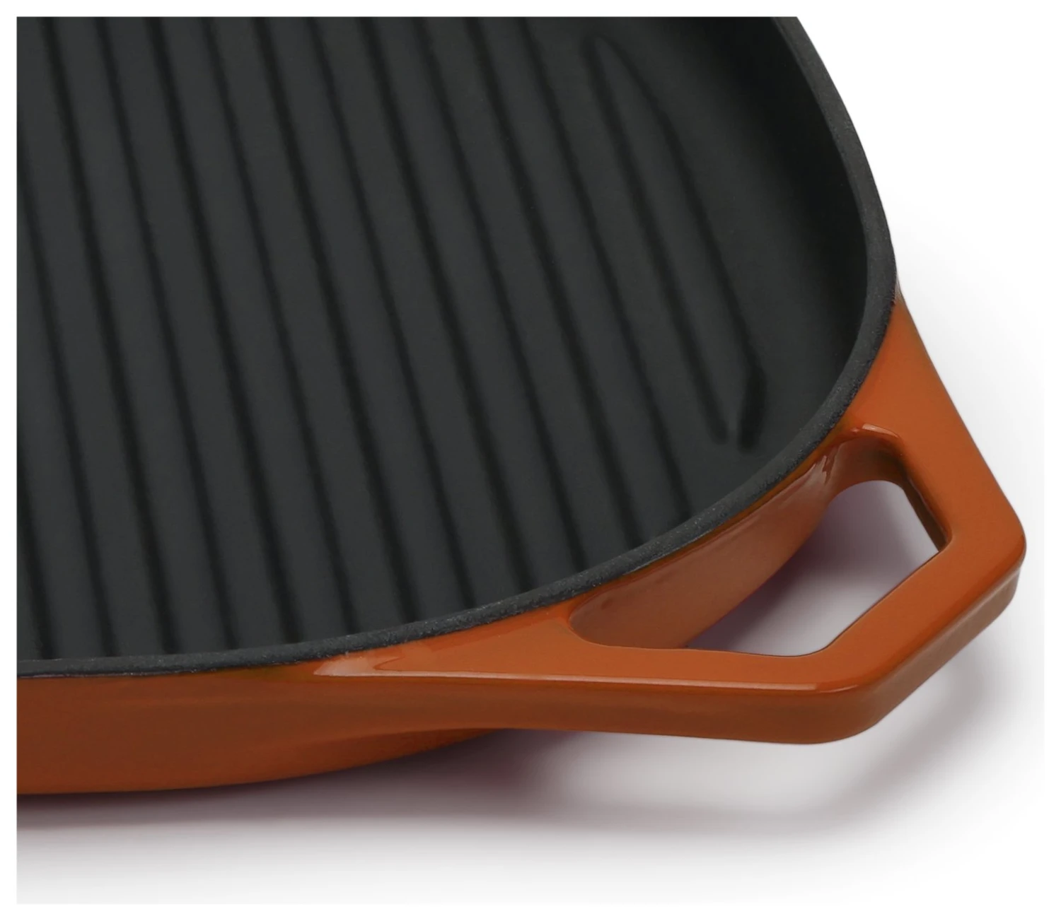 Habitat Large Cast Iron Grill Pan - Orange 4 Habitat Large Cast Iron Grill Pan - Orange - Image 2