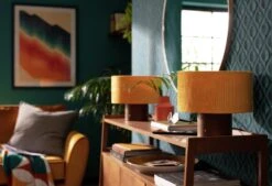 Habitat Corduroy Touch Table Lamp - Mustard & Walnut 9 Habitat Corduroy Touch Table Lamp - Mustard & Walnut -Home Furnishings Store 9582275 R Z002C